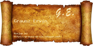 Grausz Ervin névjegykártya