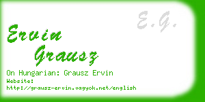 ervin grausz business card